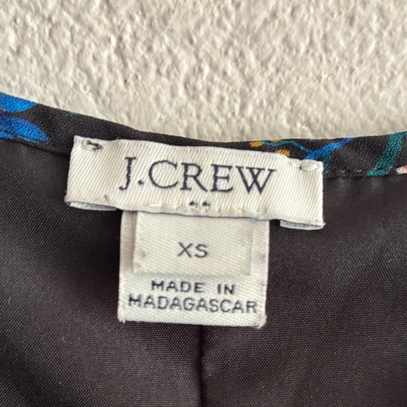 J. Crew Women’s Floral Printed Flutter Sleeveless Multicolor Keyhole Dress XS - Picture 12 of 15